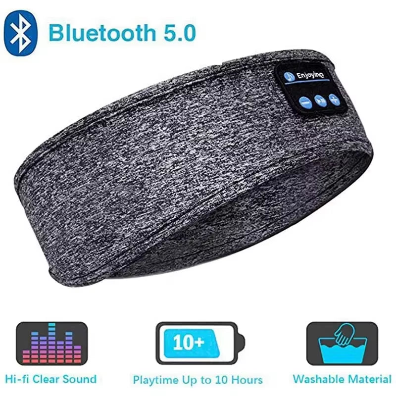 BT Earphones Sports Sleeping Headband Elastic Wireless Headphones Music Eye Mask Wireless Bluetooth Headset Headband